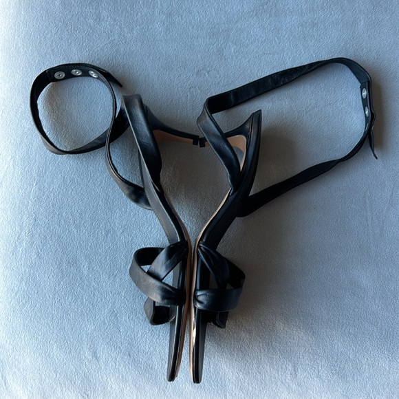 New (NWOB) ISABEL MARANT Black Leather Ankle Strap Sandals Size 40 EU / 10 US - Picture 4 of 8